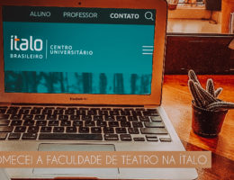 COMECEI A FACULDADE DE TEATRO NA ÍTALO