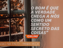 O BOM É QUE A VERDADE CHEGA A NÓS COMO UM SENTIDO SECRETO DAS COISAS